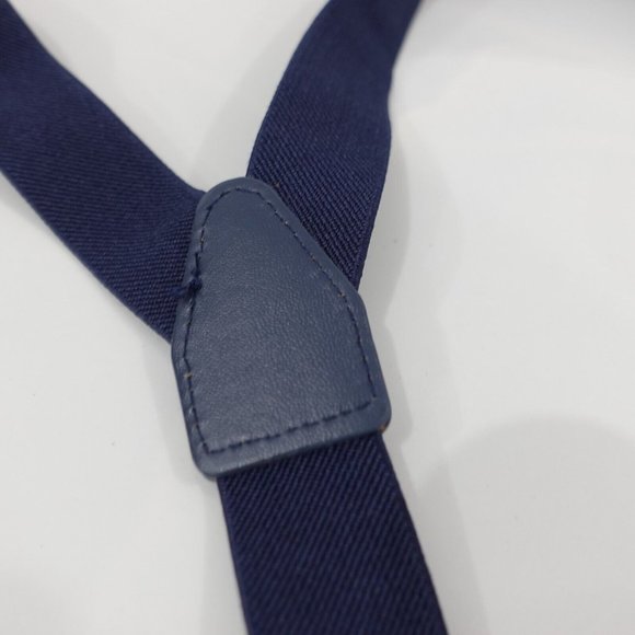 Suspender Boy Blue Navy Clip On‎ Y Back Adjustable Strap Stretch Formal Dress - Picture 4 of 7